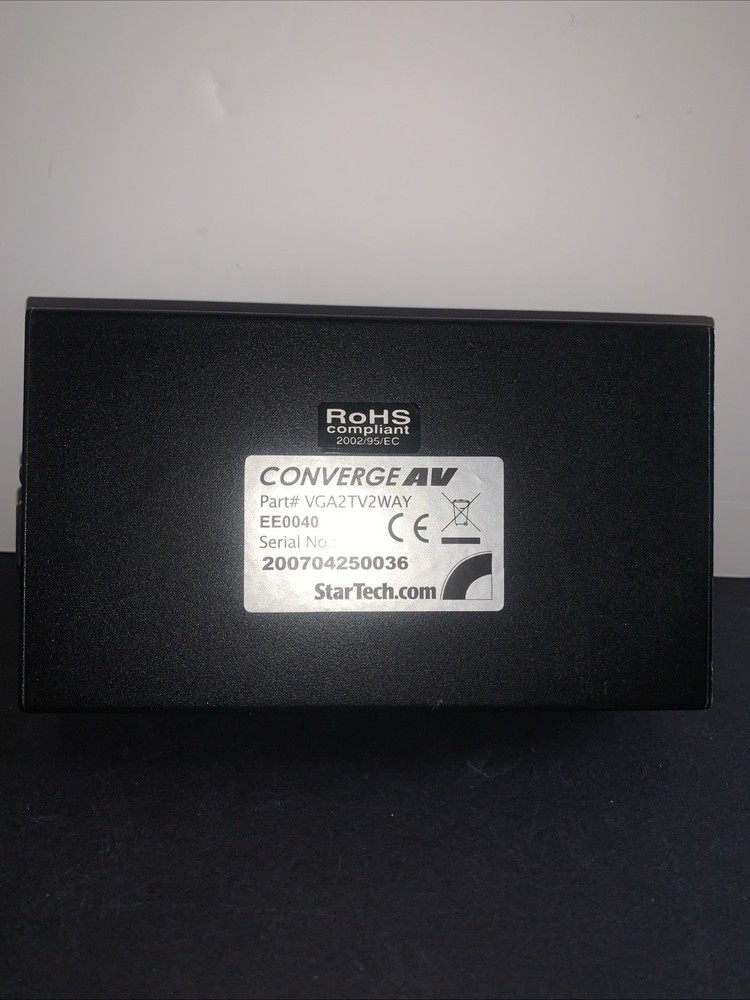 StarTech ConvergeAV VGA2TV2WAY 2-Way VGA HDTV Video Converter Scaler