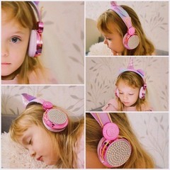 Cute Unicorn Girls Headphones – Adjustable Headband