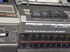 Vintage Magnavox D8330 Super Tandem Dual Cassette Radio Portable Stereo Boombox