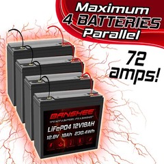 Banshee 12V 18AH Lithium Battery Compatible with Merits P120, P320 – 2 Pack M
