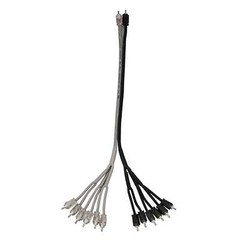 DS18 R2M12M/SLV Level 2 RCA 100% Copper OFC Y Connector 2 MALE to 12 MALE 1.5 FT