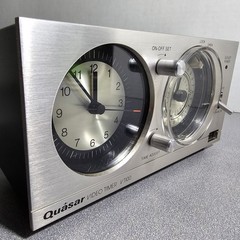 Vintage QUASAR Audio/Video AVS Clock Timer VT100 Silver JAPAN Analog Stereo VCR