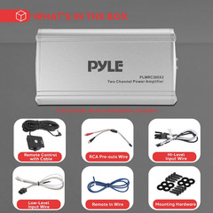 2-Channel Compact Class D Weather Resistant Amplifier System – IPX4 Waterproof,