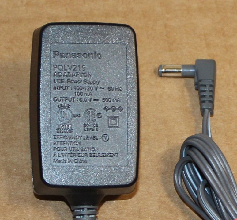 Genuine Panasonic Cordless Phone PQLV219 Power Supply 6.5V 500mA – Free Shipping