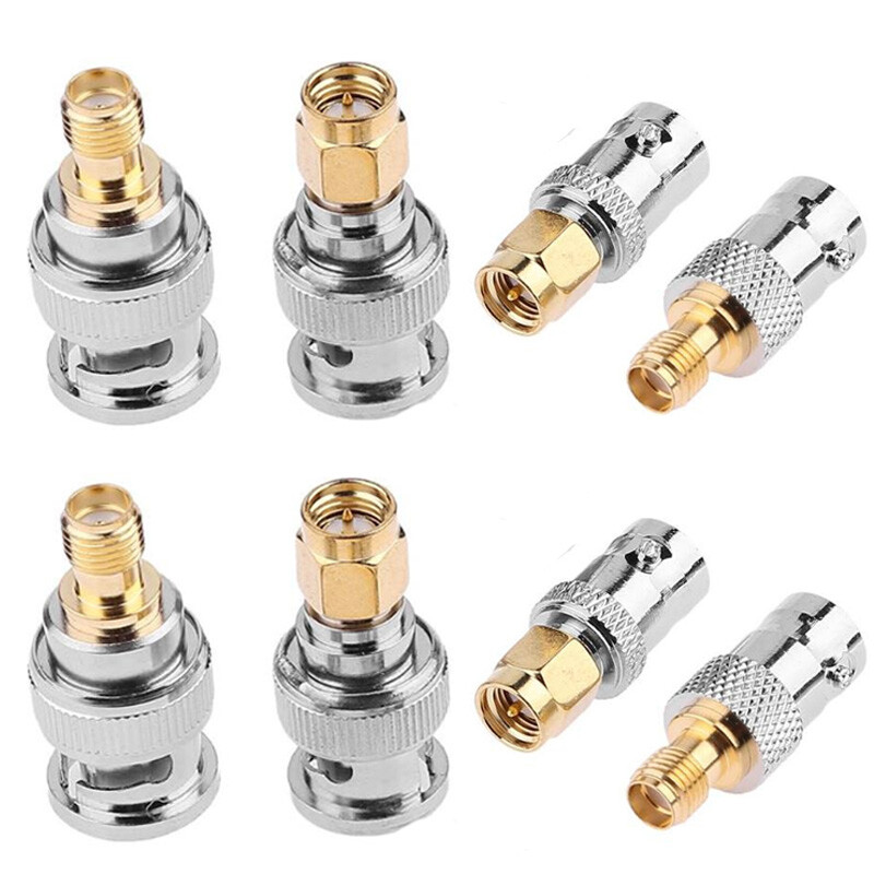 4/8PCS NEW BNC to SMA Type Male Female RF Connector Adapter Test Converter Kit