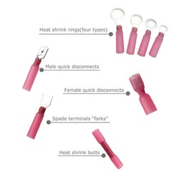 Heat Shrink Wire Connector DIY Kit 250PCS Waterproof Marine Automotive Terminals