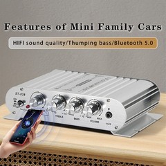2.1 Bluetooth Stereo Hifi Car Amplifier Amp Sound Speaker EDR Audio LED Home💫