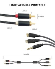 Flexible 6FT RCA Audio Cable – Ideal for Home Theater, Car Stereo & Speakers