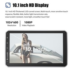 Rotatable 10.1” Android 15 Touch Screen Car Stereo Radio GPS Wifi Single 1 DIN