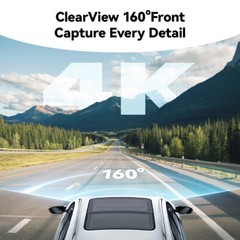 REDTIGER 4K Dash Camera Front,5.8G WiFi,3.18” Touch Screen Dash Cam for Cars