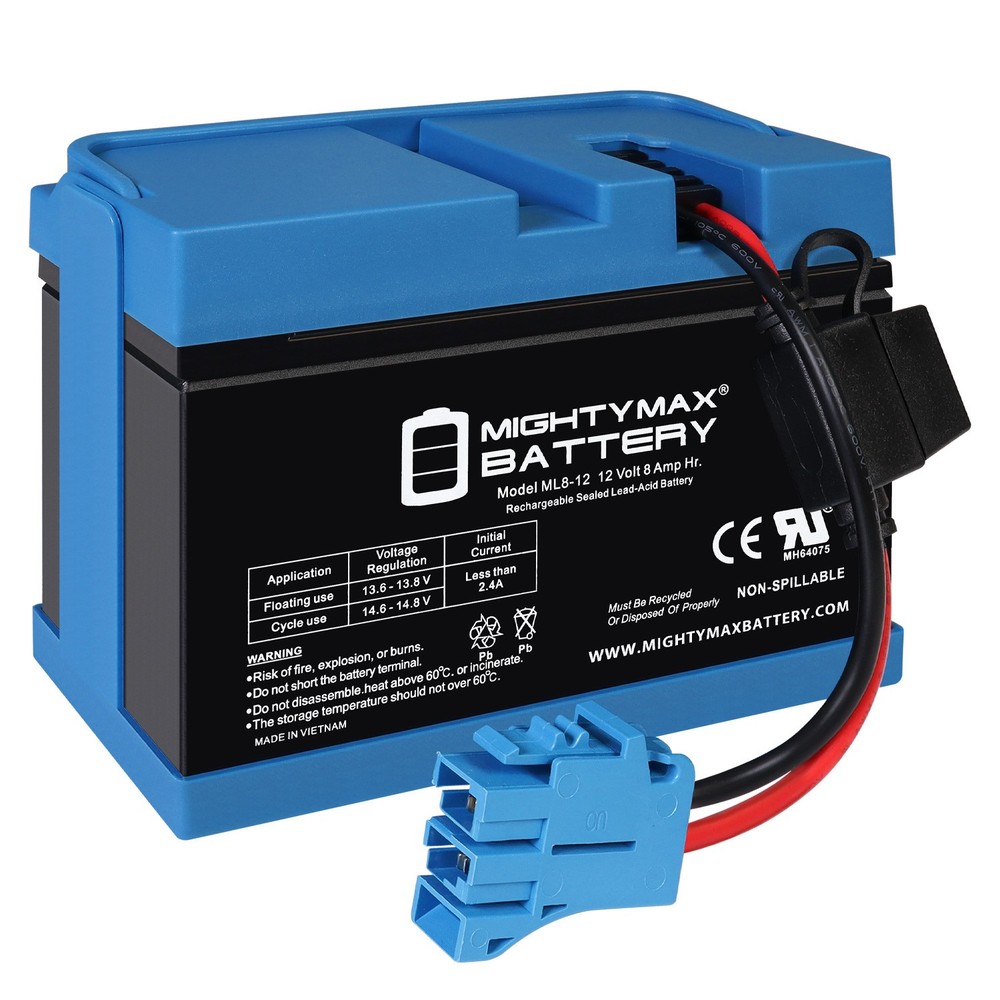 Mighty Max 12V, 8Ah, Battery Replaces Peg Perego JohnDeere Ground Force Tractor