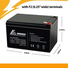 12V 12AH Battery for Pride Mobility Go-Go Ultra X 3-Wheel – 2 Pack
