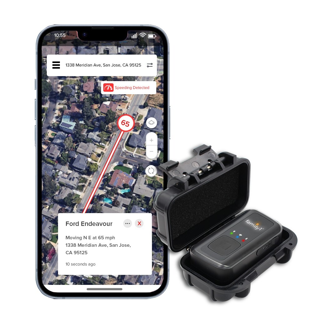 Family1st 4G Real-Time Mini GPS Tracker for USA with Weatherproof Magnetic Case