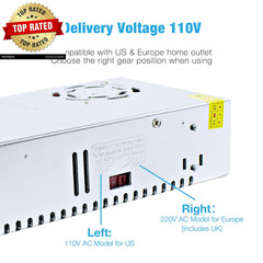 12V 50A 600W Universal Power Supply AC 110V/220V to DC 12V Regulated Switching P