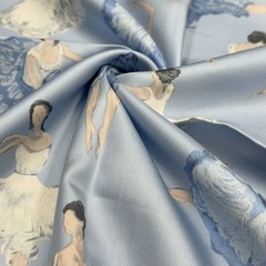 HERMES Valeriana Silk Scarf Light Blue 14924 90x90cm Silk Scarf