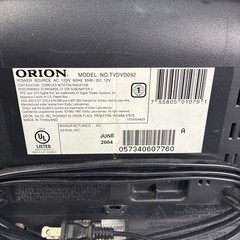 Orion CRT 9” Gaming TV DVD Player TVDVD092 Used Works Great No Remote Tested 👀