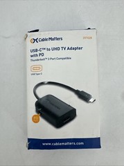Cable Matters USB-C to UHD TV Adapter PD Thunder Bolt 3 Port Compatible 201028