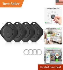 Compact 4-Pack iOS Item Finder Set – Loud Beep, Waterproof, Replaceable Battery