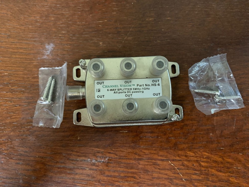 Channel Vision Part # HS-6 6 Way Splitter 5MHz-1GHz