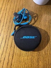 Bose SoundSport Wireless Bluetooth In-Ear Earbuds Blue/Black w/ Case Mic
