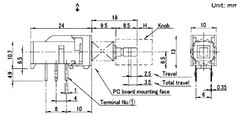 Push Button Switch, 2PDT, Latching, Pioneer, Carver MXR- 130