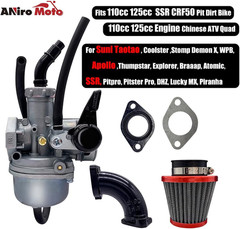 22Mm Carb PZ22 Carburetor Air Filter Set for 110Cc 125Cc SSR CRF50 Pit Dirt Bike