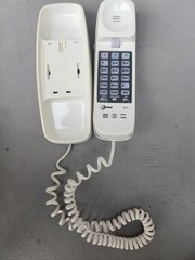 AT&T 210 Basic Trimline Corded Phone, No AC Power Required, Wall-Mountable