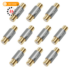 Togconn RCA Adapter – 10Pack Gold Plated Dual 10 Pack, Female to
