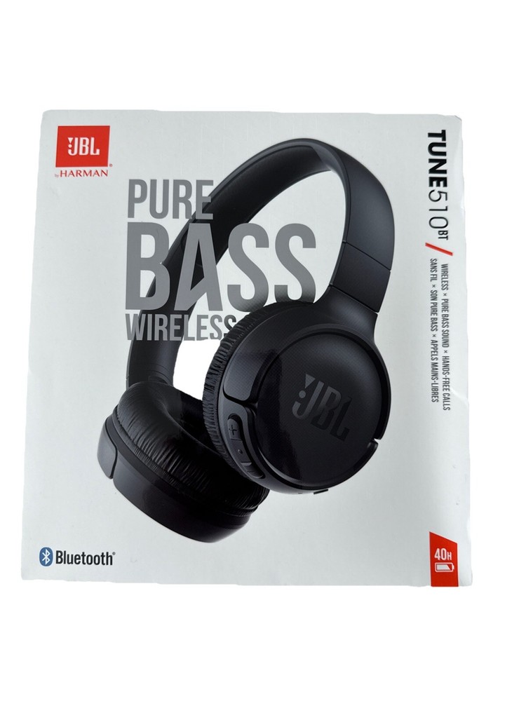 JBL Tune 510BT – Bluetooth headphones with up to 40 hours battery(Black)
