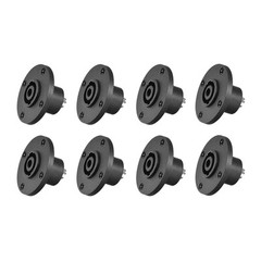Yuyaokk 8 Pack SpeakOn Panel Mount Socket Round, 4 Pole Audio Speaker Jack Tw…