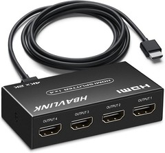 HDMI Splitter 1 in 2 Out 60Hz – HDCP Bypass 2.3 HDR Dolby 7.1 Video Converter