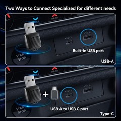 2-in-1 Wireless CarPlay Adapter / Android Auto Dongle, 5.8GHz WiFi Auto