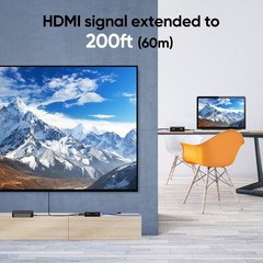 4K HDMI Extender Over Cat5e/6/7 IR Loop Out HDCP 2.2 200ft for Brand