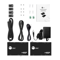 SIIG HDBaseT HDMI Extender 4K 60Hz USB 2.0 KVM RS232 Over CAT5e/CAT6/CAT7 Up to