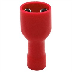 20-200pcs Red Female 1/4″ Spade Terminals Fully Insulated Crimp Wire Connectors