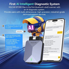 2026 MUCAR BT200 MAX Full System Car AI Diagnostic Tool OBD2 Scanner All Free