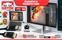 Display Port to Display Port Cable DP to DP 4K 60Hz High Speed UHD Video Audio
