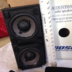 7 Mint Bose Double Cube DoubleShot Speakers 1 Center Channel + 6 Surround Black.