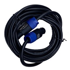 2-Pack 15 Ft Speakon to Speakon Cable 12 Gauge AWG Wire Audio PA Speaker Cables