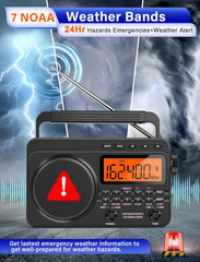 NOAA Weather Alert Radio,Digital AM FM Shortwave Radio with Best Reception,4000M