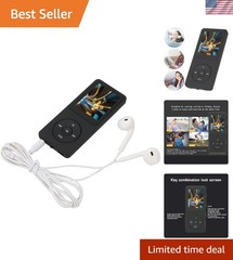 Portable Music Player: 8GB Memory, 64GB Expandable, 30 Hours Playback, FM Radio