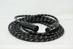 GLS Audio 15ft – Shielded 3-Pin XLR Cloth Cable Male to Female