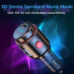Car Bluetooth FM Transmitter PD 45W Car Charger Power Adapter Cigarette Lighter