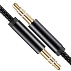 2x 3.5mm Braided Male to Male Stereo Audio AUX Cable Cord for PC iPod CAR iPhone