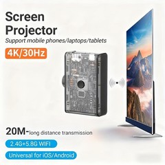 Easy-To-Use Convenient Durable Sturdy Strong 4K Wireless Screen Mirroring Device