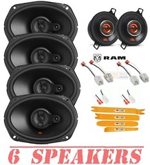JBL 420Watt 6×9″ Front & Rear Door Speakers & 3.5″ Dash for 2009-2023 Dodge RAM