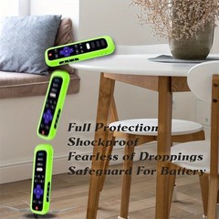 1P Silicone Remote Control Cover For Roku Glow-In-The-Dark TV Remote Holder Case