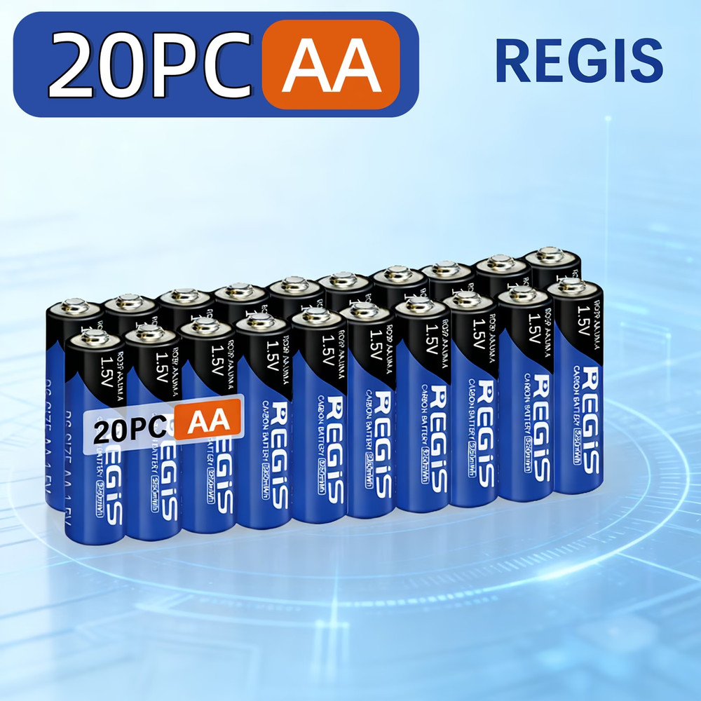 20-Pack AA High-Performance Carbon Batteries, 1.5 Volt，Durable, high capacity.