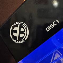 VTG Black & Blue Electro Brand 3 Disc CD / FM Standing Radio & Speakers Working
