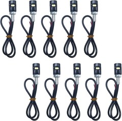 10 Pcs Motorcycle License Plate Light 12v LED License Plate Light Bright Alumini